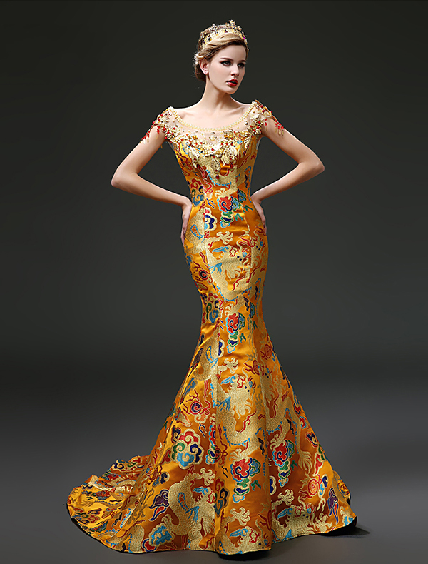 Gold Evening Dresses- Cheap Evening Gowns Online - Veaul.com