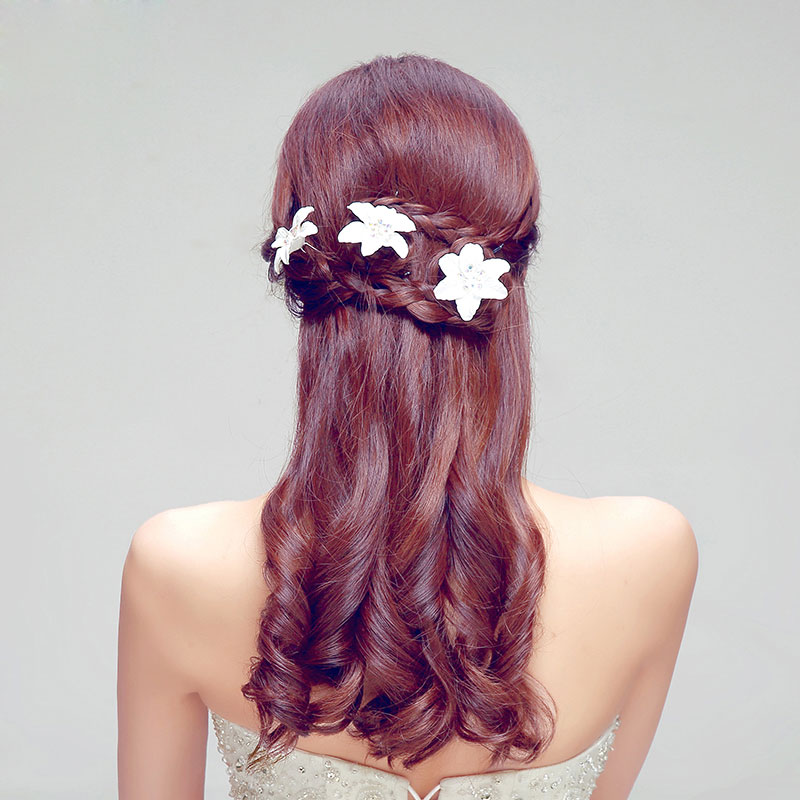 la mode u forme blanche de mariÃ©e coiffure fleur tete accessoires de ...